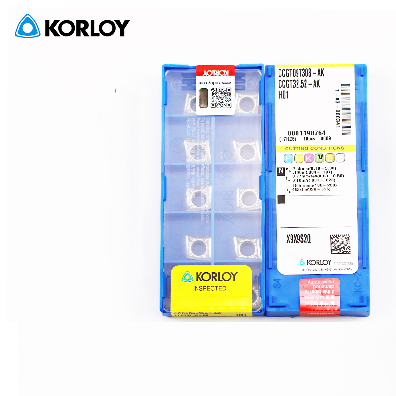 Korloy CCGT inserts cnc aluminum inserts CCGT09T308-AK H01 - 1