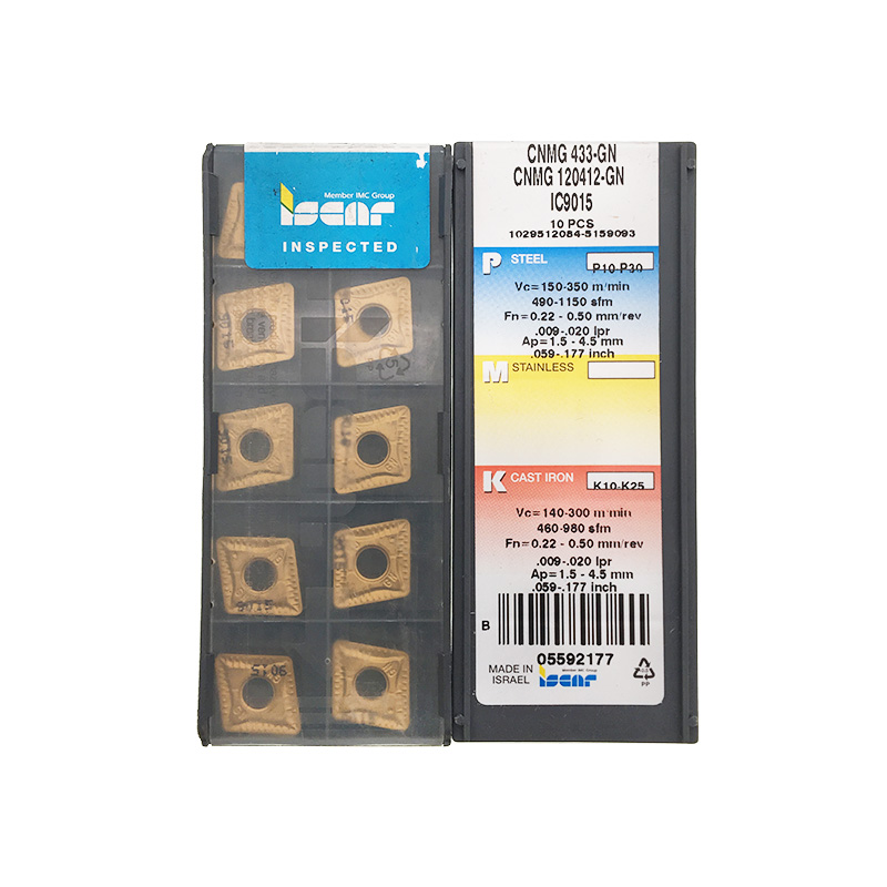 100% Original Iscar tungsten carbide inserts CNMG120412-GN IC9015 - 1