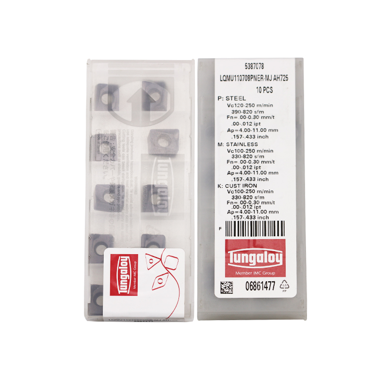 Original Tungaloy LQMU inserts milling machine inserts LQMU110708PNER-MJ AH725 - 1