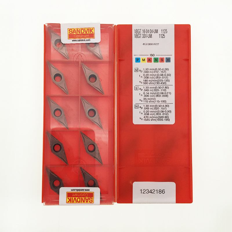 SANDVIK carbide lathe tools inserts for metal working VBGT160404-UM 1125 - 1