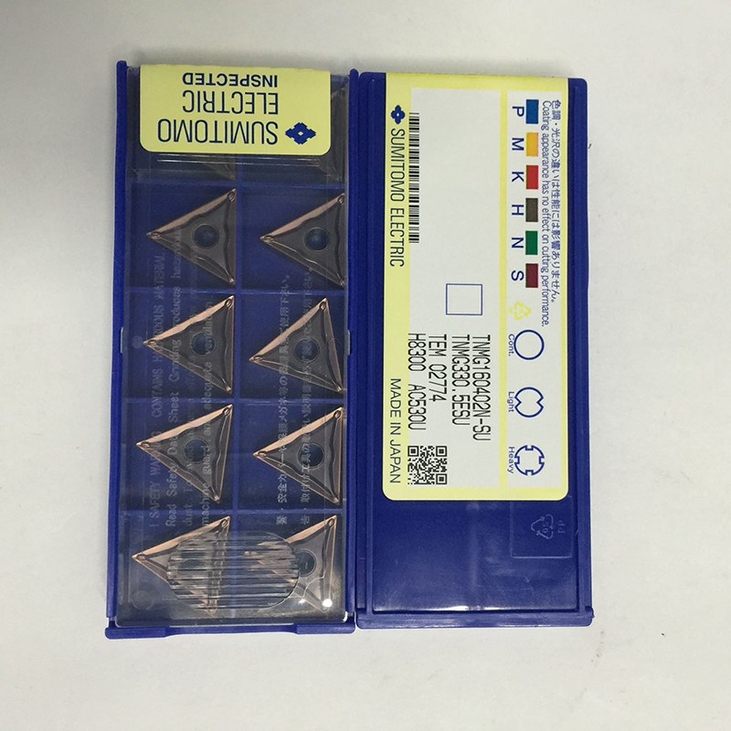 Triangle Coating Tungsten Carbide Inserts Sumitomo TNMG160408N-EX AC630M - 1