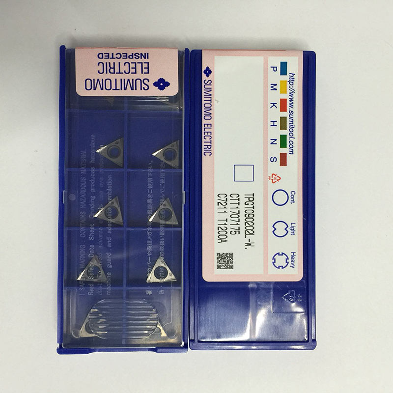 Sumitomo turning inserts cemented carbide TPGT090202L-W T1200A - 1