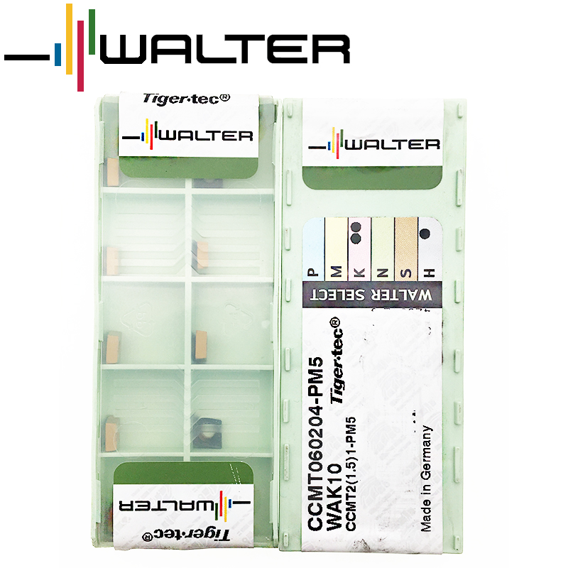 Walter Lathe Cutting Tools Carbide Turning Inserts CCMT060204-PM5 WAK10 - 1