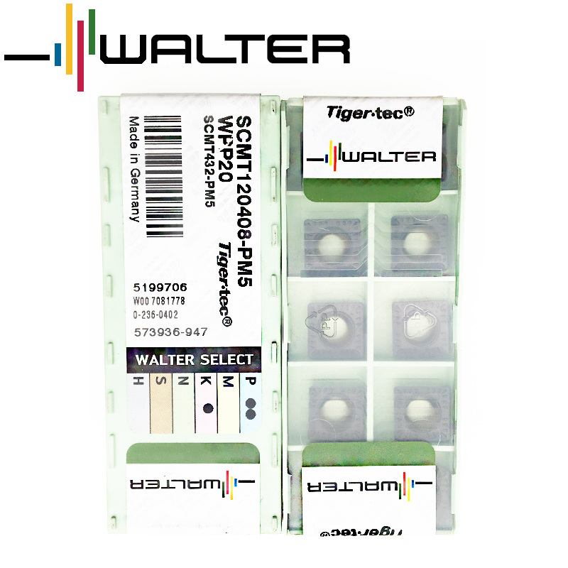 Walter Tungsten Carbide Inserts Metal Cutting Tools SCMT120408-PM5 WPP20 - 1