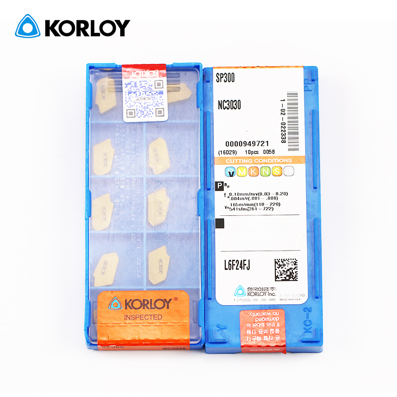 Korloy Grooving Tool Inserts Make in Korea SP300 NC3030